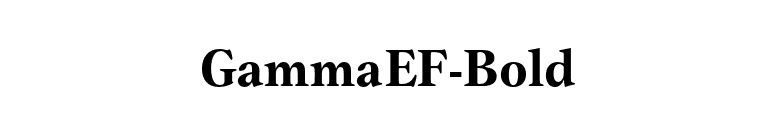 GammaEF-Bold font preview