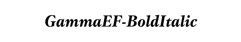 GammaEF-BoldItalic font preview