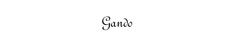 Gando font preview