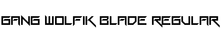Gang Wolfik Blade Regular font preview