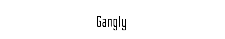 Gangly font preview