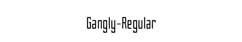 Gangly-Regular font preview
