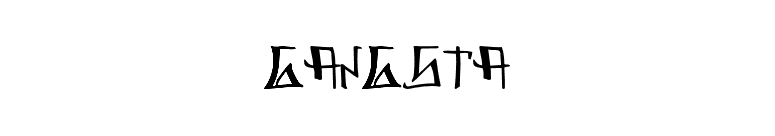 GANGSTA font preview