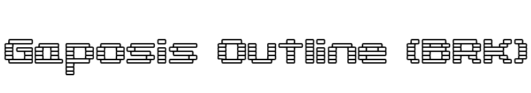 Gaposis Outline (BRK) font preview