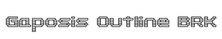 Gaposis Outline BRK font preview