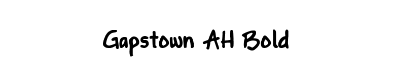 Gapstown AH Bold font preview