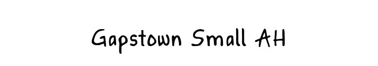 Gapstown Small AH font preview