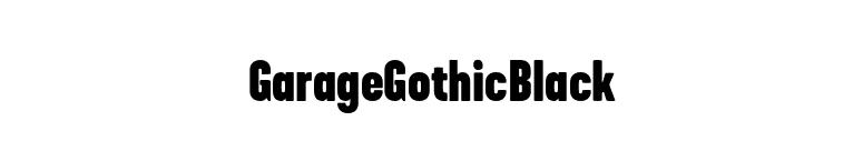 GarageGothicBlack font preview