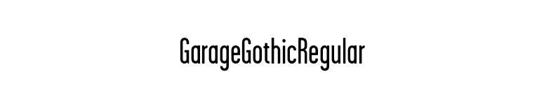 GarageGothicRegular font preview