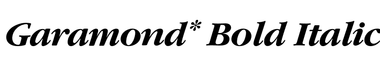 Garamond* Bold Italic font preview