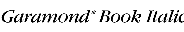 Garamond* Book Italic font preview