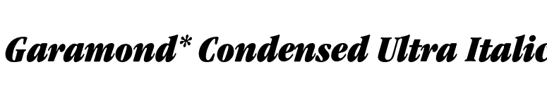 Garamond* Condensed Ultra Italic font preview