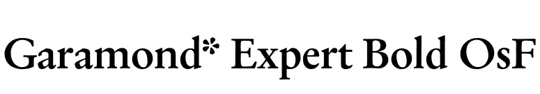 Garamond* Expert Bold OsF font preview