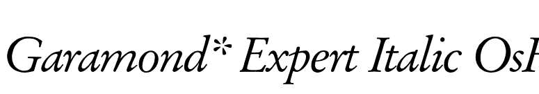 Garamond* Expert Italic OsF font preview