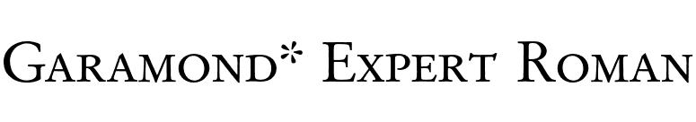 Garamond* Expert Roman font preview