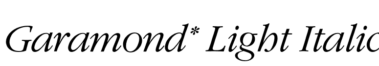 Garamond* Light Italic font preview