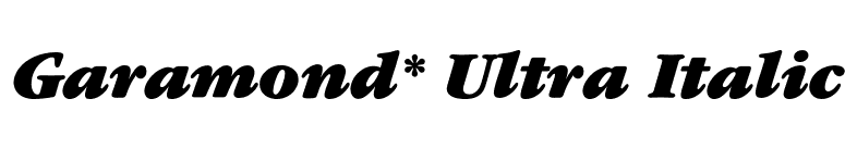 Garamond* Ultra Italic font preview