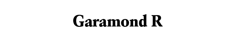 Garamond R font preview