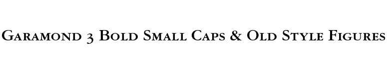 Garamond 3 Bold Small Caps & Old Style Figures font preview