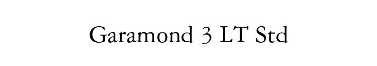 Garamond 3 LT Std font preview