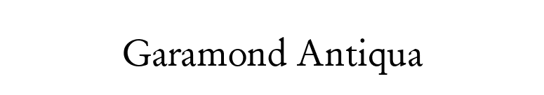 Garamond Antiqua font preview