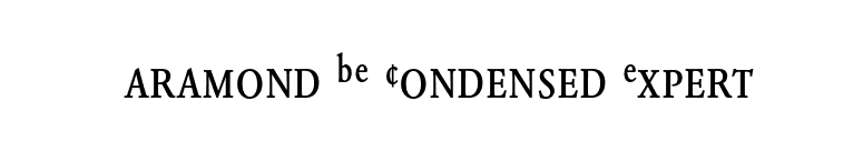 Garamond BE Condensed Expert font preview