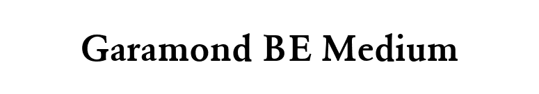 Garamond BE Medium font preview