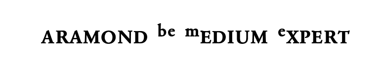Garamond BE Medium Expert font preview