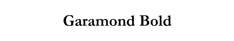 Garamond Bold font preview