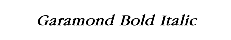 Garamond Bold Italic font preview