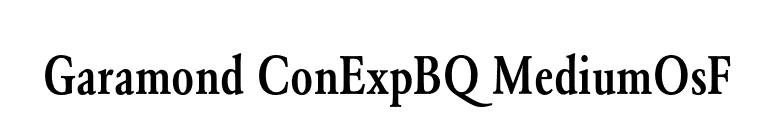 Garamond ConExpBQ MediumOsF font preview