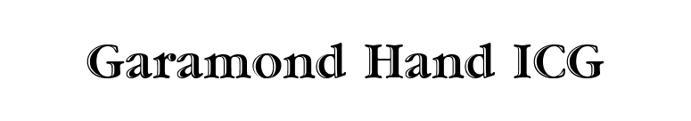 Garamond Hand ICG font preview