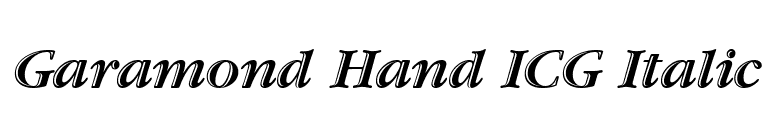 Garamond Hand ICG Italic font preview