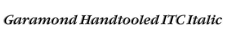 Garamond Handtooled ITC Italic font preview