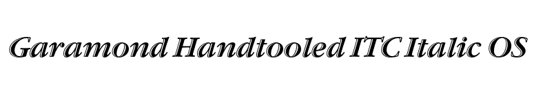 Garamond Handtooled ITC Italic OS font preview