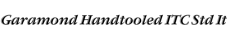 Garamond Handtooled ITC Std It font preview