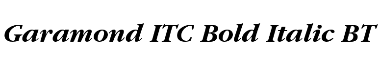 Garamond ITC Bold Italic BT font preview