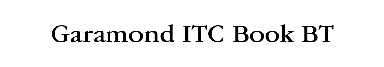 Garamond ITC Book BT font preview