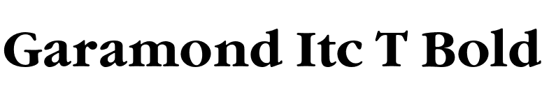 Garamond Itc T Bold font preview