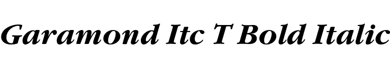 Garamond Itc T Bold Italic font preview