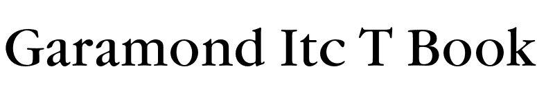 Garamond Itc T Book font preview