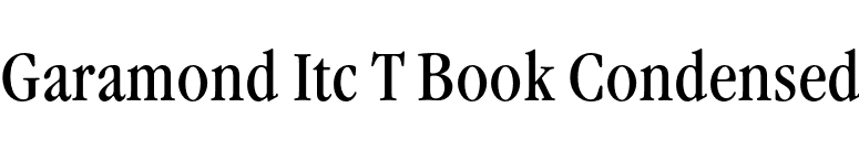 Garamond Itc T Book Condensed font preview