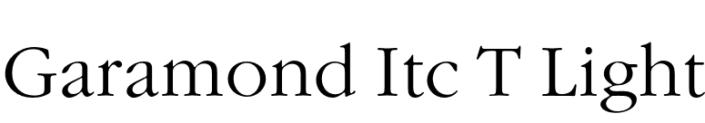 Garamond Itc T Light font preview