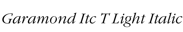 Garamond Itc T Light Italic font preview