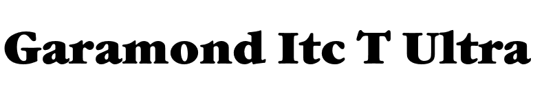 Garamond Itc T Ultra font preview
