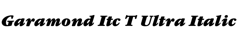 Garamond Itc T Ultra Italic font preview