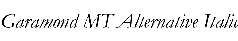 Garamond MT Alternative Italic font preview