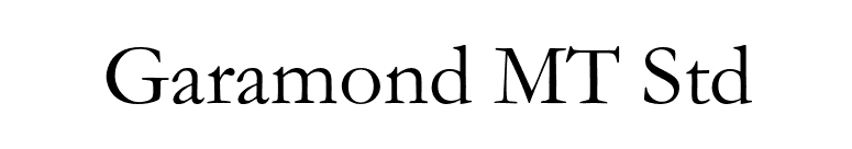 Garamond MT Std font preview
