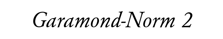 Garamond-Norm 2 font preview