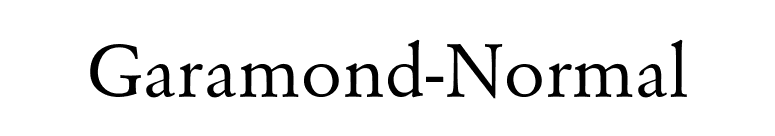 Garamond-Normal font preview